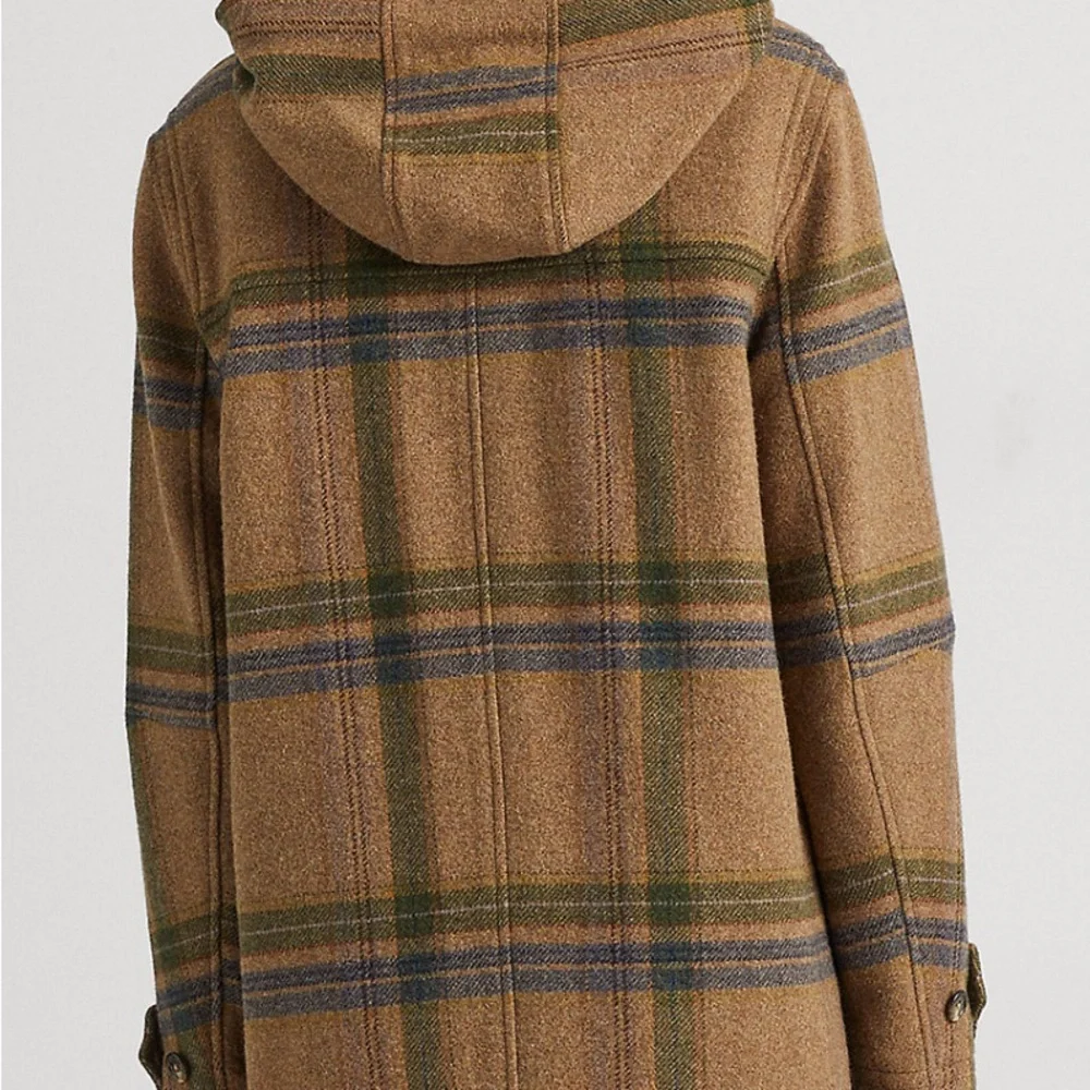 Ralph Lauren Brown and Green Duffle Coat with Classic Design - Picture 2 of 9